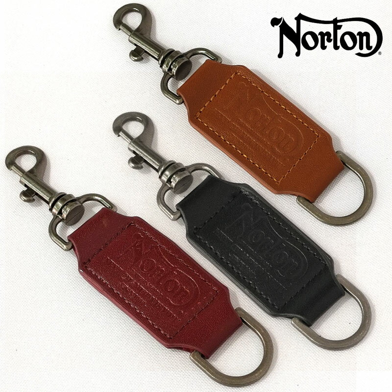 樂天商城 - ノートン レザー キーホルダー 239N8001 Norton 【メール便発送】【新品】SAAR 牛革 本革 皮 アクセサリー メンズファッション カジュアル バイカー JUN3