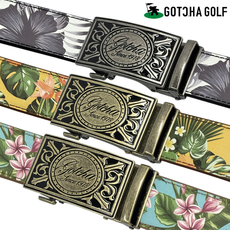 ガッチャゴルフ 2026 メンズ ホールレスベルト ボタニカル 262GG8100 【新品】26SS GOTCHA GOLF ゴルフウェア メンズウェア 刺繍 ロゴ