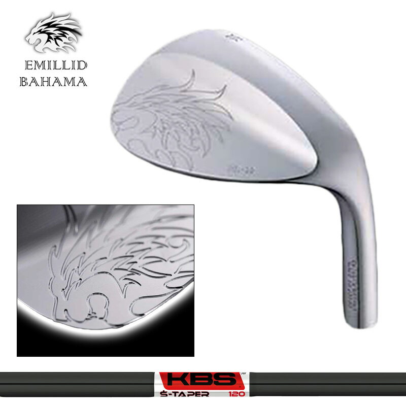 樂天商城 - エミリッド バハマ EB-99 ウェッジ KBS S-TAPER Black PVD 装着 ツアー スチール 【カスタム】【新品】 EB99 EMILLID BAHAMA WEDGE 軟鉄 バハマウェッジ GOLF 地クラブ