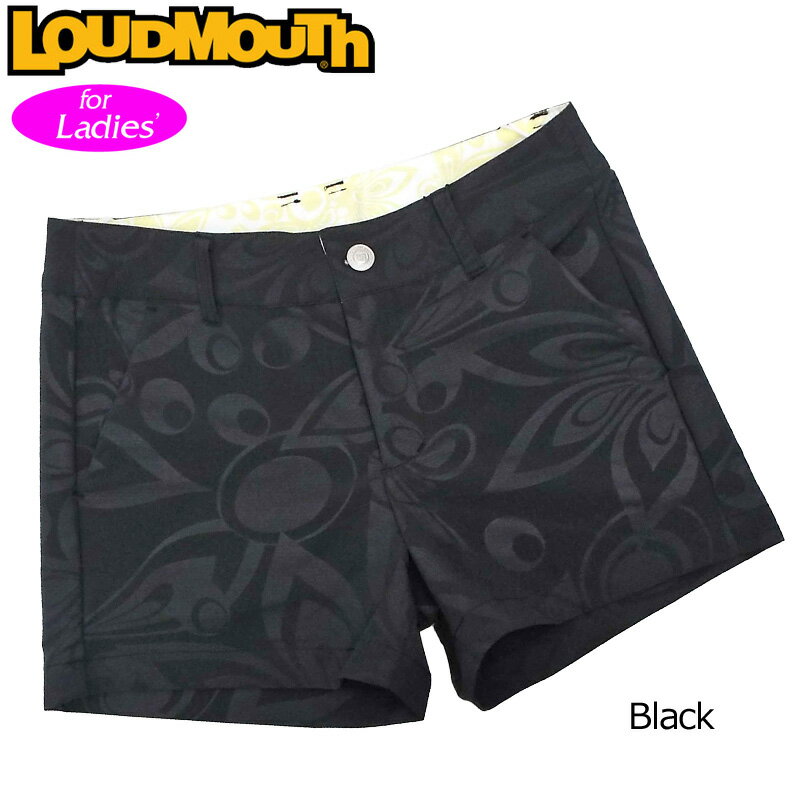 レディース ラウドマウス ホットパンツ/ミニパンツ Black ブラック 769355(998) 無地 春夏秋【メール便発送】【日本規格】【新品】 19SS Loudmouth レディス 女性用 ゴルフウェア ショートパンツ 半ズボン ボトムス 派手な