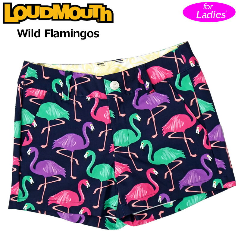 ラウドマウス ストレッチ UVカット ショートパンツ 761352(276) Wild Flamingos ワイルドフラミンゴズ 1SS2 Loudmouth ミニパンツ