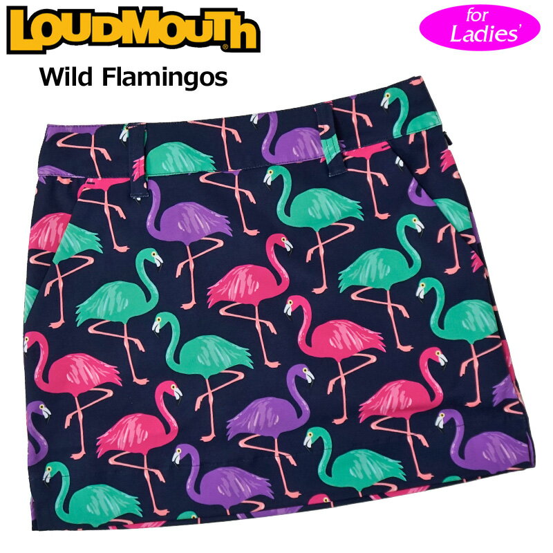 ラウドマウス ストレッチ UVカット スカート インナー付き Wild Flamingos ワイルドフラミンゴズ 761353(276) 1SS2 Loudmouth レディース スコート