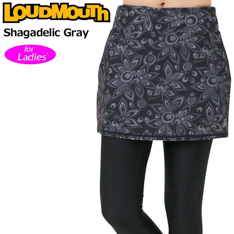 ラウドマウス レディース ストレッチ 接触冷感 UVカット スカート 771358(022) Shagadelic Gray シャガデリックグレー 2SS2 Loudmouth スコート JUN3