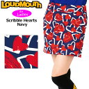 ラウドマウス レディース ストレッチ スカート Scribble Hearts Navy スクリブルハーツネイビー 772351(336) 【メール便発送】【日...
