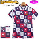 ラウドマウス レディース 半袖 ポロシャツ 吸水速乾 UVカット I Love Golf アイラブゴルフ 760656(251) 【メール便発送】【日本規格】【...