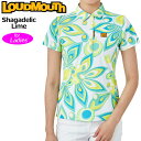 ラウドマウス レディース 半袖 ポロシャツ Shagadelic Lime シャガデリックライム 762654 (315) 2SS2 Loudmouth トップス 派手 APR3