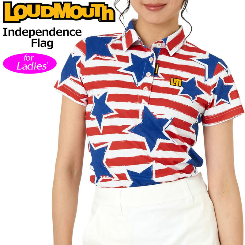 ラウドマウス レディース 半袖 ポロシャツ Independence Flag インディペンデンスフラッグ 763652(349)..