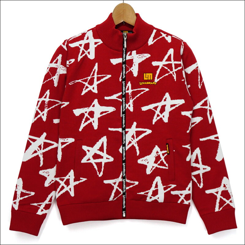 ラウドマウス レディース ニット ブルゾン 裏蓄熱 レッド 770752(994) 防寒 寒さ対策 日本規格【新品】PCBR ジャケット アウター Loudmouth ゴルフウェア