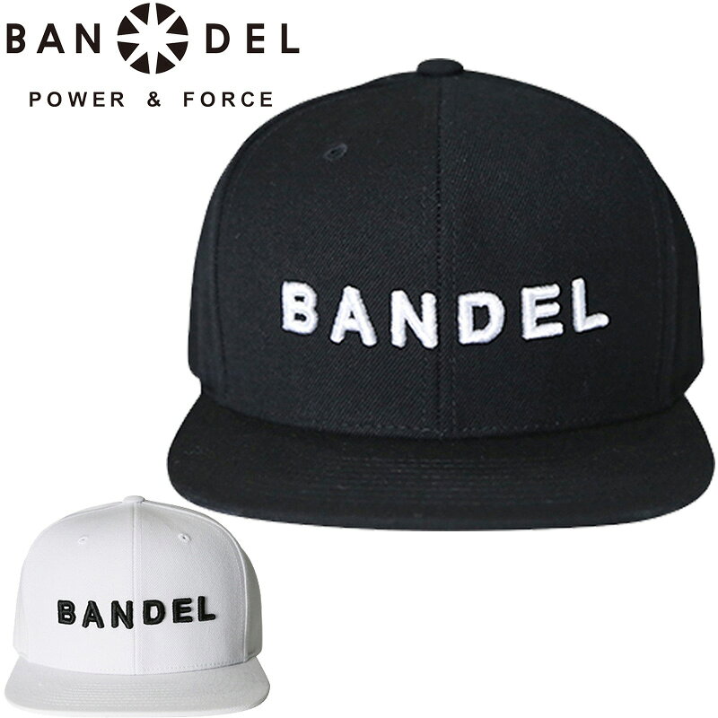 樂天商城 - BANDEL バンデル Wロゴ フラットビル キャップ BAN-CP001【新品】ZCBQ POWER&FORCE Wロゴ 平ツバ フラットキャップ スナップバック 帽子