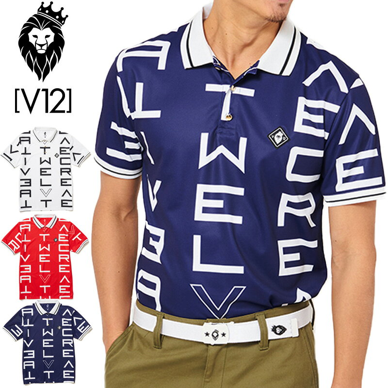 樂天商城 - V12 ゴルフ ヴィ・トゥエルヴ メンズ 半袖 ポロシャツ GALAXY POLO V122010-CT07 【新品】PAAR ゴルフウェア V12 GOLF ギャラクシー V12ロゴ V12LOGO