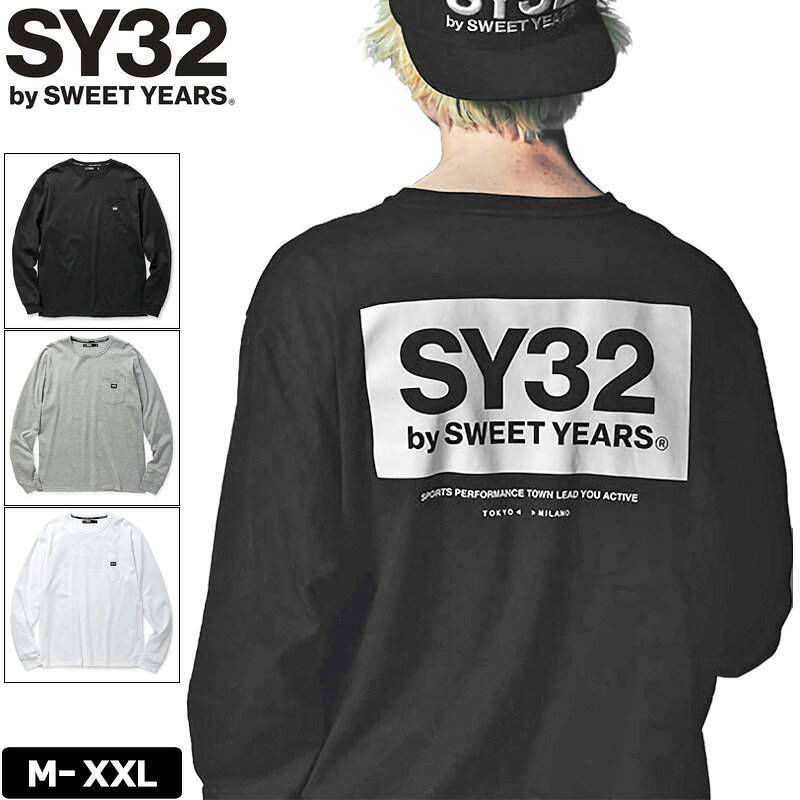 樂天商城 - SY32 メンズ 長袖 Tシャツ BACKPRINT POCKET TNS1785J 【新品】SAAR エスワイサーティートゥ ゴルフウェア メンズウェア ロンT 長袖シャツ