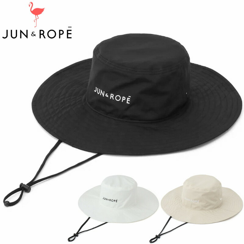 樂天商城 - JUN＆ROPE レディース ハット ERU64100 ツバ広 UVケア 撥水 ロゴ 無地 【新品】TAAR バケットハット バケハ キャップ サンバイザー 帽子 ジュン アンド ロペ ジュンロペ ゴルフウェア