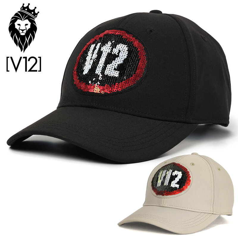 V12 ゴルフ × LEONコラボ キャップ スパンコールロゴ CHANGE CAP V122421-CP07 ヴィ・トゥエルヴ 【新品】TCBR 帽子 チェンジキャップ ゴルフウェア V12GOLF