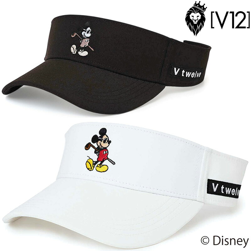 樂天商城 - V12 ゴルフ × ディズニーコラボ サンバイザー SM VISOR V122515-CP02 ヴィ・トゥエルヴ 【新品】UAAR ミッキー MICKEY MOUSE DISNEY 帽子 メンズ レディース ユニセックス UNISEX 男女兼用 男女共用 ゴルフウェア V12 GOLF