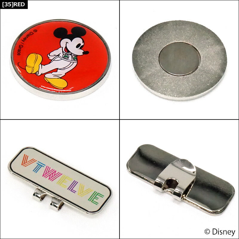 V12 ゴルフ × ディズニーコラボ クリップ&マーカー MICKEY M MARKER V122215-AC24 ...