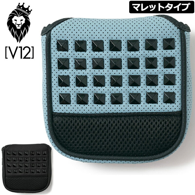 V12 ゴルフ 2024 パターカバー マレットタイプ STUD ML PUTTER V122410-AC15 ヴィ トゥエルヴ【新品】24SS ゴルフ用品 ヘッドカバー V12GOLF FEB3