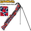 ラウドマウス セルフスタンドキャリーバッグ Scribble Hearts Navy スクリブルハーツネイビー LM-CC0005 772985(336) 【日...