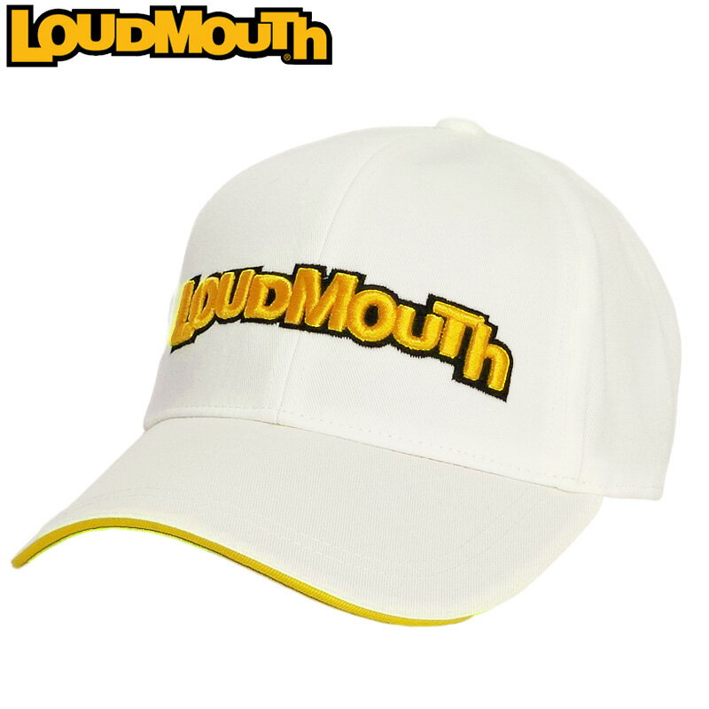 ラウドマウス コットン キャップ 771932 999 White ホワイト 【日本規格】【新品】3SS2 Loudmouth ロゴ 刺繍 綿 帽子 無地 シンプル メンズ レディース APR1