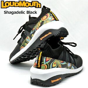 ラウドマウス 2022 メンズ スパイクレス ニット ゴルフシューズ Shagadelic Black シャガデリック ブラック LM-GS0003 762979(020) 【日本規格】【新品】22SS Loudmouth スニーカー JUN2