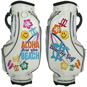 ブルーティーゴルフ 9型 キャディバッグ ALOHA ON THE BEACH アロハオンザビーチ ソフトエナメル CB009 【新品】 Blue Tee Golf California ゴルフ用バッグ JAN1 JAN2