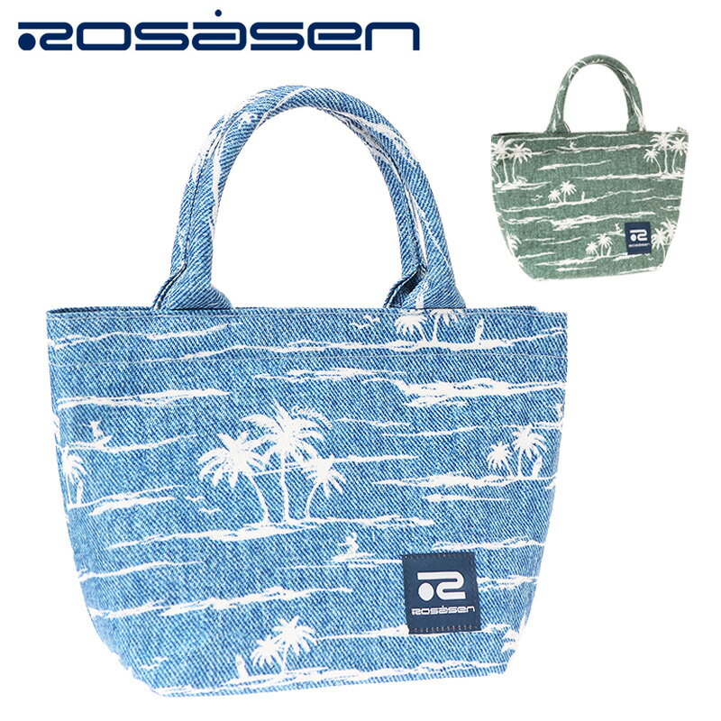 【SALE特価】ロサーセン ミニトートバッグ 046-89202 アロハ×ボーダー柄 【新品】 19SS Rosasen ゴルフ用バッグ ラウンドポーチ ラウンドバッグ カートバッグ