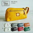 木の庄帆布 オール レザー ラウンドポーチ #3 横幅約22cm All Leather Round pouch KHG-3P01M 【新品】SAAR カートポ...