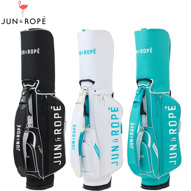 JUN＆ROPE 2026 9型 スタンド式 キャディバッグ ウェーブボーダー柄 軽量 ERX16000 【新品】26SS ジュンアンドロペ ジュンロペ スタンド型 スタンドバッグ キャディーバッグ キャディーバック メンズ レディース MAR2