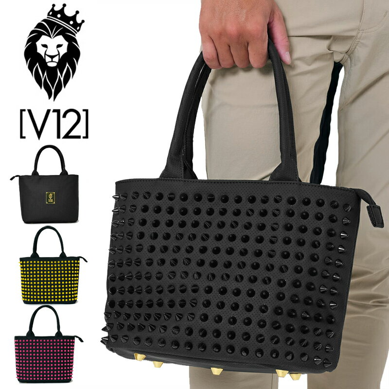 V12 ゴルフ ヴィ・トゥエルヴ 2024 ミニトートバッグ STUD CART BAG V122410-BG05 24SS カートバッグ ロゴ V12GOLF JAN3