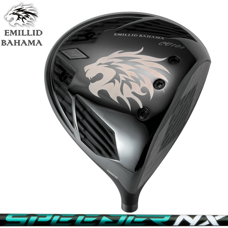 検索用： 緑 エヌエックス エヌエックス SPEEDERNX フジクラNX スピーダーNX TVC SPDNX ｜ フジクラ 藤倉 FUJIKURA フジクラシャフト ｜ カーボン シャフト EMILLID BAHAMA エメリット エミリッド CV10S CV-10S エス carlvinson カールヴィンソン シー ブイ テン TEN チタン ヘッド ゴルフ ゴルフクラブ GOLF DRIVER 1W DR ドラ 工房 ゴルフワークス 工房作業エミリッドバハマ史上最も慣性モーメント数値が大きいモデル シャローバック設計により、低重心となり打ち出し角が大きくなり、高弾道で力強いボールを打ち出すことができる。 また、慣性モーメントが大きいというメリットは非常に直進性が高いことである。 よって、サイドスピンが激減し大きな飛距離を生みだすことができる。 重心角も大きく、捕まりが良いということも特徴のひとつである。 プロゴルファーからビギナーまで幅広い層のゴルファーに対応するオールラウンドドライバーといえるモデル。 ■ヘッド メーカー希望小売価格：88,000円(税込) ■付属品 純正ヘッドカバー ■装着グリップ 当店お任せ(ゴルフプライド/ラムキンのグリップ)、またはお好みのグリップ(種類を備考欄よりお知らせください) ゴルフプライド/ラムキン以外のお好みのグリップをご希望の場合は追加料金が発生する場合があります ■特記事項 ※CONFORMING TO R&A/USGA SLE RULE(ルール適合モデル) ※製品には表示スペックと多少の誤差が生じる場合がありますのでご了承下さい