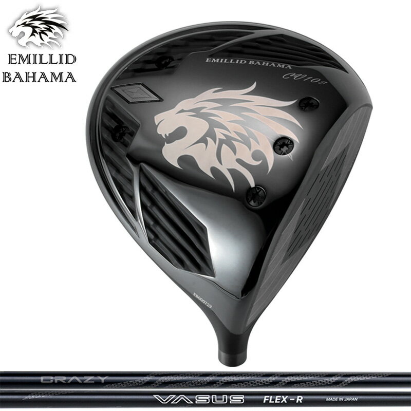 Rakuten - エミリッド バハマ CV10S BLACK ドライバー クレイジー VASUS 装着 CRAZY ヴァーサス 【カスタム】【新品】 EMILLID BAHAMA CV-10 S ブラック シャフト 地クラブ