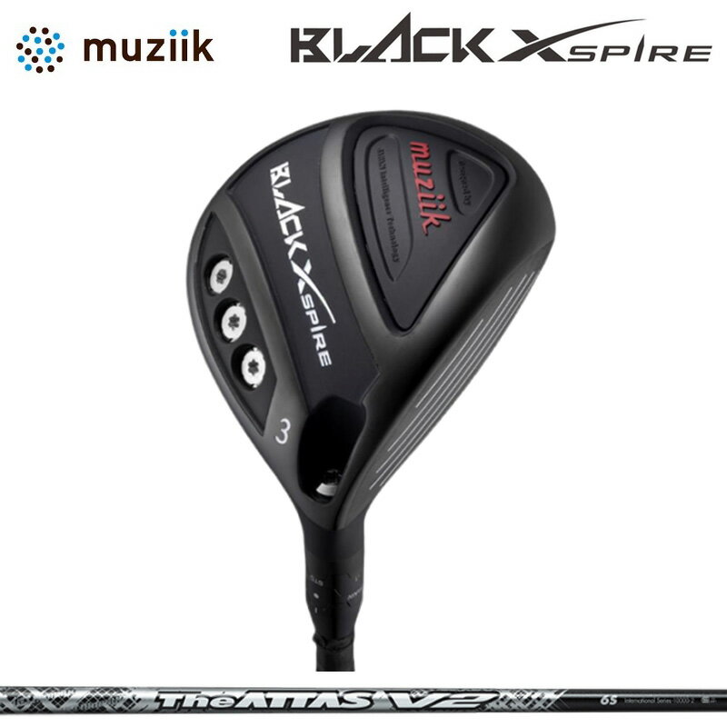 ムジーク ブラック エクスパイヤー 可変式 フェアウェイウッド UST Mamiya The ATTAS V2 装着 ジ アッタス ブイツー マミヤ 【カスタム】【新品】 Muziik On The Screw BLACK XSPIRE シャフト GOLF
