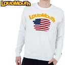 ラウドマウス メンズ クルーネック セーター 762700(999) White ホワイト 春 秋 【日本規格】【新品】2SS2 Loudmouuth 軽量 ニット ゴルフウェア メンズウェア トップス MAR2 その1