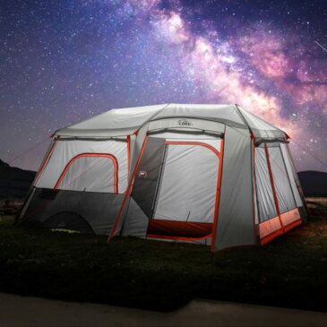 CORE テント 10人用 2ルーム テント インスタントキャビンテント 4.2m×3m×1.9m LED照明付【新品】 コア Core 2 Room 10 Person Instant Cabin Tent with LEDキャンプ用 グランピング用 アウトドア用品 %off MAR1 MAR2