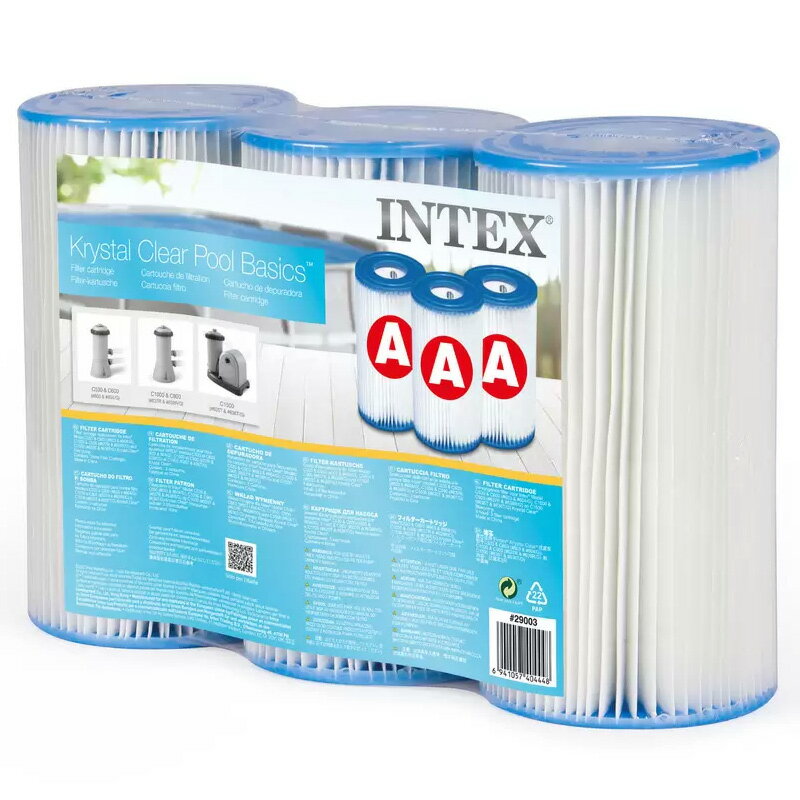 INTEX ����ƥå��� �ե��륿�������ȥ�å� 3�ĥ��å� 29003 �ס���ե��륿���ݥ��C1000�ѡڿ��ʡ� Filter Cartridge for Pool Pump 3 Pack ���� ����� ������� �ɲ� ��۴� �ޥ��ʥ������� ��ͷ�� AGP�ס����� �ե졼��ס����� �緿�ס����� �����ȥɥ�����