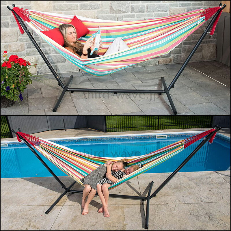 ビブレ 自立型 8フィート Wサイズ ハンモック セット スタンド・キャリーケース付 サルサ UHSDO8-26【新品】 キャンプ用品 寝具 アウトドア用品 グランピング ベランダ家具 VIVERE %off通販格安セール情報 楽天 通販