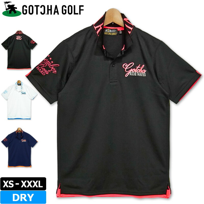 【GOTCHA★まとめ購入でMAX15％offクーポン対象〜5/21】【メール便発送】ガッチャゴルフ メンズ 吸汗速乾 半袖 ポロシャツ 202GG1205 GOTCHA GOLF 春夏秋 【新品】21SS ゴルフウェア トップスのサムネイル