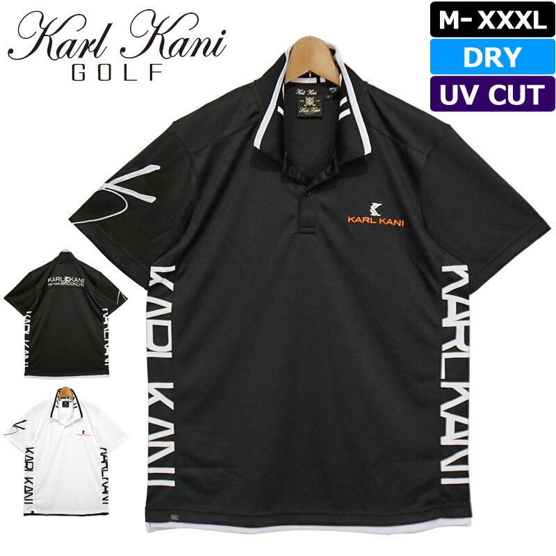 【SALE特価】カールカナイゴルフ メンズ 吸汗速乾 UVカット 半袖ポロシャツ 212KG1208 Karl Kani GOLF 【メール便発送】【新品】21SS ゴルフウェア トップス