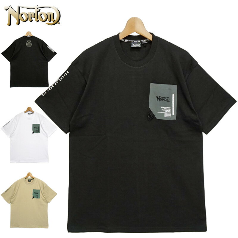 ノートン 吸汗速乾 半袖 ドロップショルダー 胸ポケット クルーネック Tシャツ 212N1025 Norton 春夏 【メール便発送】【新品】21SS 半そで Tee メンズ ファッション