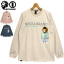 ネスタブランド 吸汗速乾 クルーネック 長袖Tシャツ 221NB1100 ネスタライオン 発泡プリント NESTA BRAND 春秋冬【メール便発送】【新品】2SS2 ロンT 長袖 長そで トップス ファッション カジ…