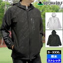 ガッチャゴルフ メンズ 長袖 パーカー 撥水 エアリー スパンデックス フルジップ 231GG1321 GOTCHA GOLF 【新品】3SS2 ゴルフウェア ジップアップ アウター トップス FEB3