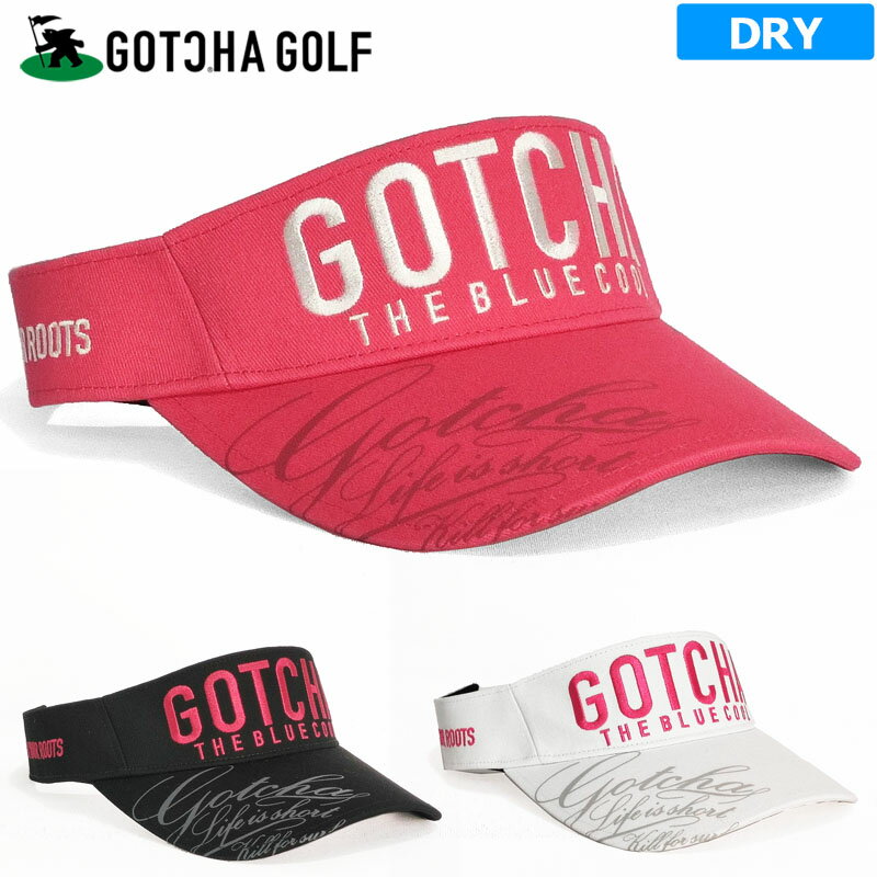 ガッチャゴルフ 2024 コットン バイザー 242GG8706 吸汗速乾機能付 ベーシック ロゴ刺繍 GOTCHA GOLF 新品 24SS サンバイザー ゴルフウェア 帽子 MAR2
