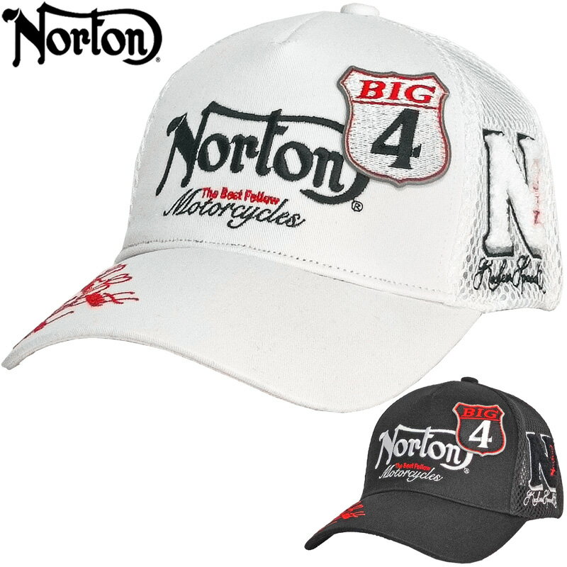 NORTON ノートン メンズ スナップバック メッシュキャップ 接触冷感 吸放湿 プレミアムワッペ