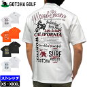 ガッチャゴルフ 2025 メンズ モックネック 半袖Tシャツ スムース ツートーンロゴ 252GG1001 GOTCHA GOLF 【メール便発送】【新品】25...