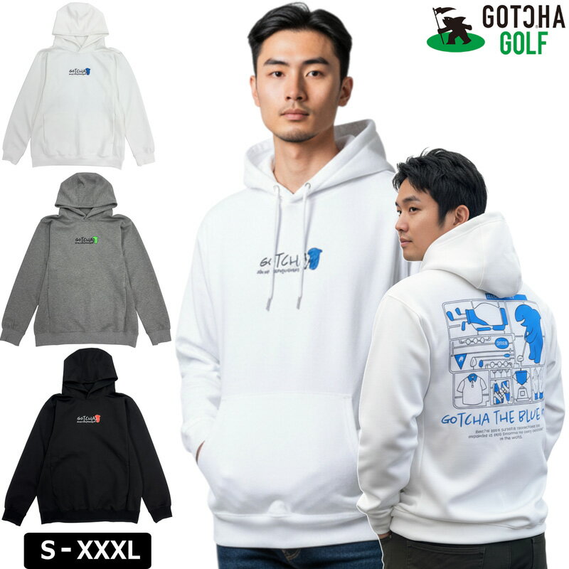ガッチャゴルフ 2026 メンズ 長袖 パーカー ダンボールニット 261GG1300 GOTCHA GOLF 【新品】2026SS プルパーカー フィッシュマン ゴルフウェア トップス JAN1