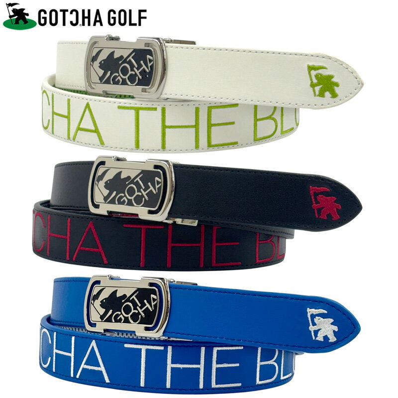 ガッチャゴルフ 2026 メンズ ホールレスベルト 裏メッシュ素材 261GG8100 【新品】26SS GOTCHA GOLF ゴルフウェア メンズウェア 刺繍 ロゴ APR1