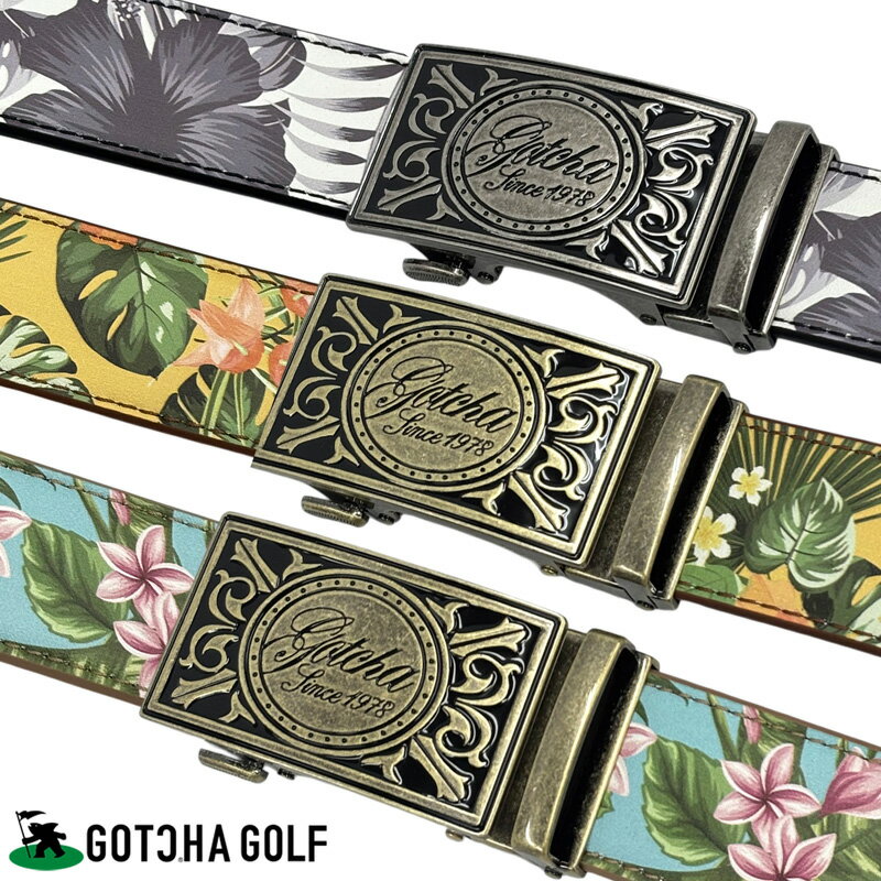 ガッチャゴルフ 2026 メンズ ホールレスベルト ボタニカル 262GG8100 【新品】26SS GOTCHA GOLF ゴルフウェア メンズウェア 刺繍 ロゴ MAR3