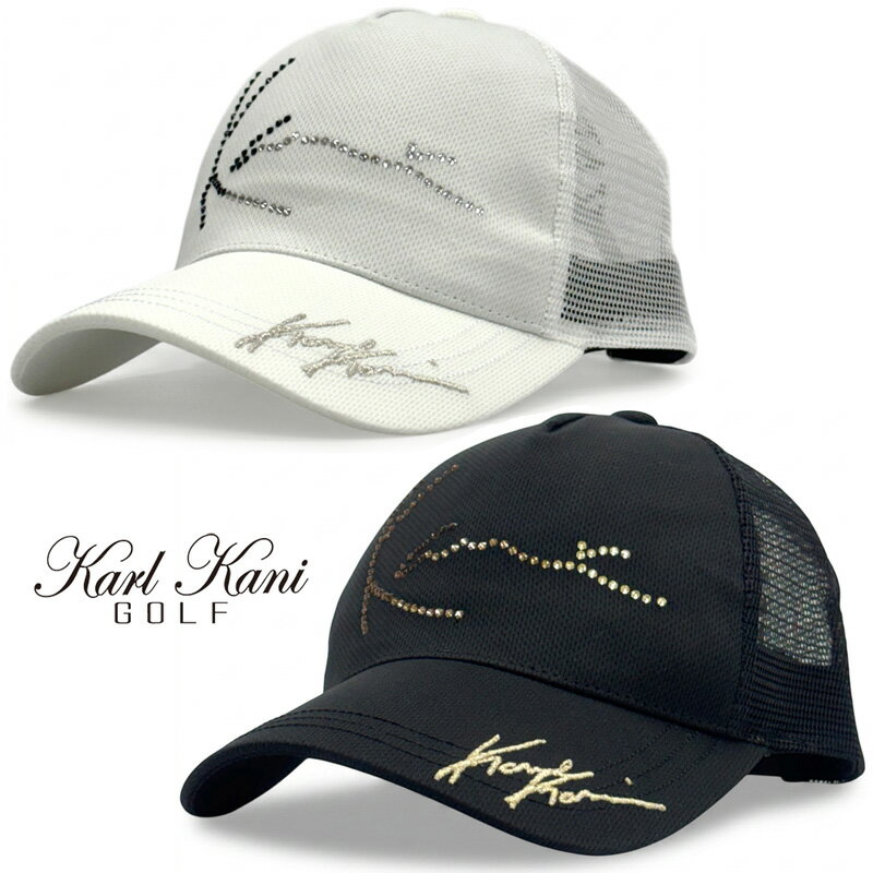 カールカナイゴルフ 2026 メンズ スナップバック メッシュキャップ ラインストーン 262KG8702 KARL KANI GOLF 【新品】26SS 帽子 ゴルフウェア カールカナイ MAR1