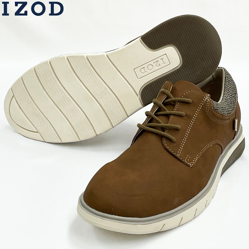 IZOD アイゾッド レースアップシューズ クッションインソール 高耐久靴底 1624751 ブラウン【新品】Lace Up Shoes ビジネス オフィスカジュアル クールビズ