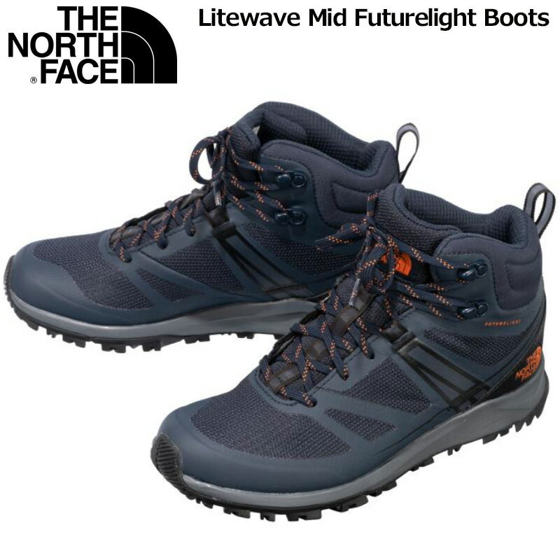 THE NORTH FACE メンズ トレイルシューズ ライトウェーブ ミッド フューチャーライト ブーツ 防水 NF0A4PFEM8U アーバンネイビー/TNFブラック【新品】 ザ ノースフェイス Men’s Litewave Mid Futurelight Boots トレッキングシューズ %off