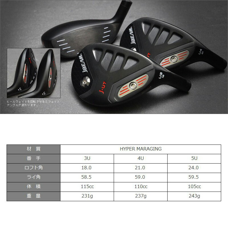 JBEAM J-UT ユーティリティ グラファイトデザイン TourAD HY HYBRID 装着 ツアーAD...